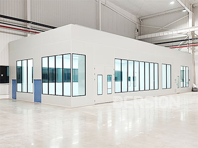 Softwall clean booth electronics