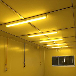 Integrated LED Yellow Teardrop Light, semiconductor clean room lighting lamp