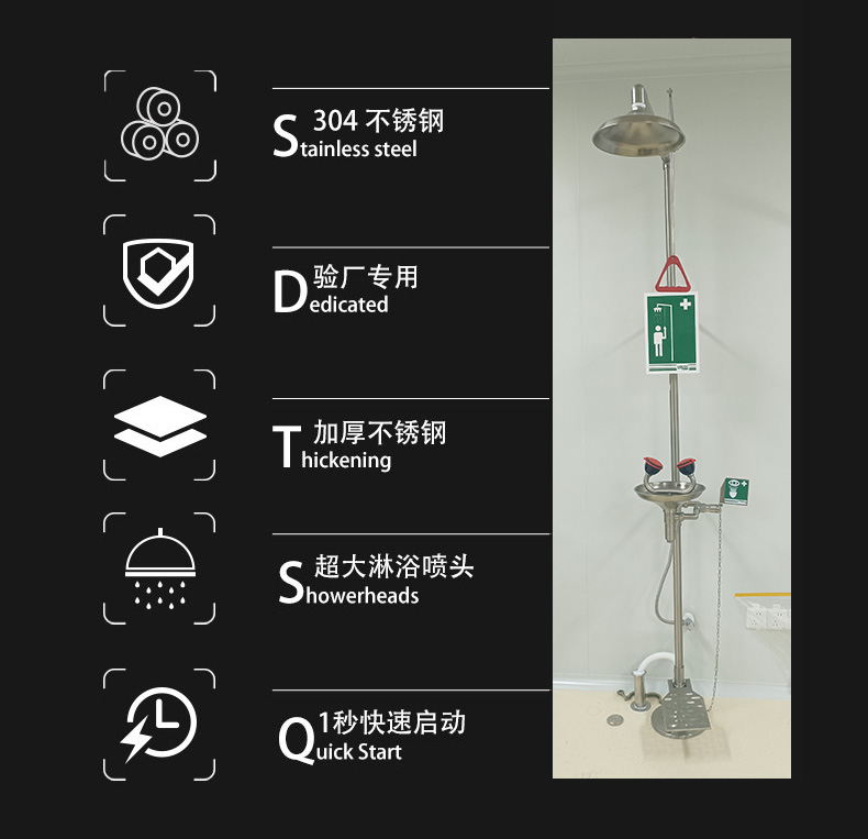 emergency shower and eyewash unit